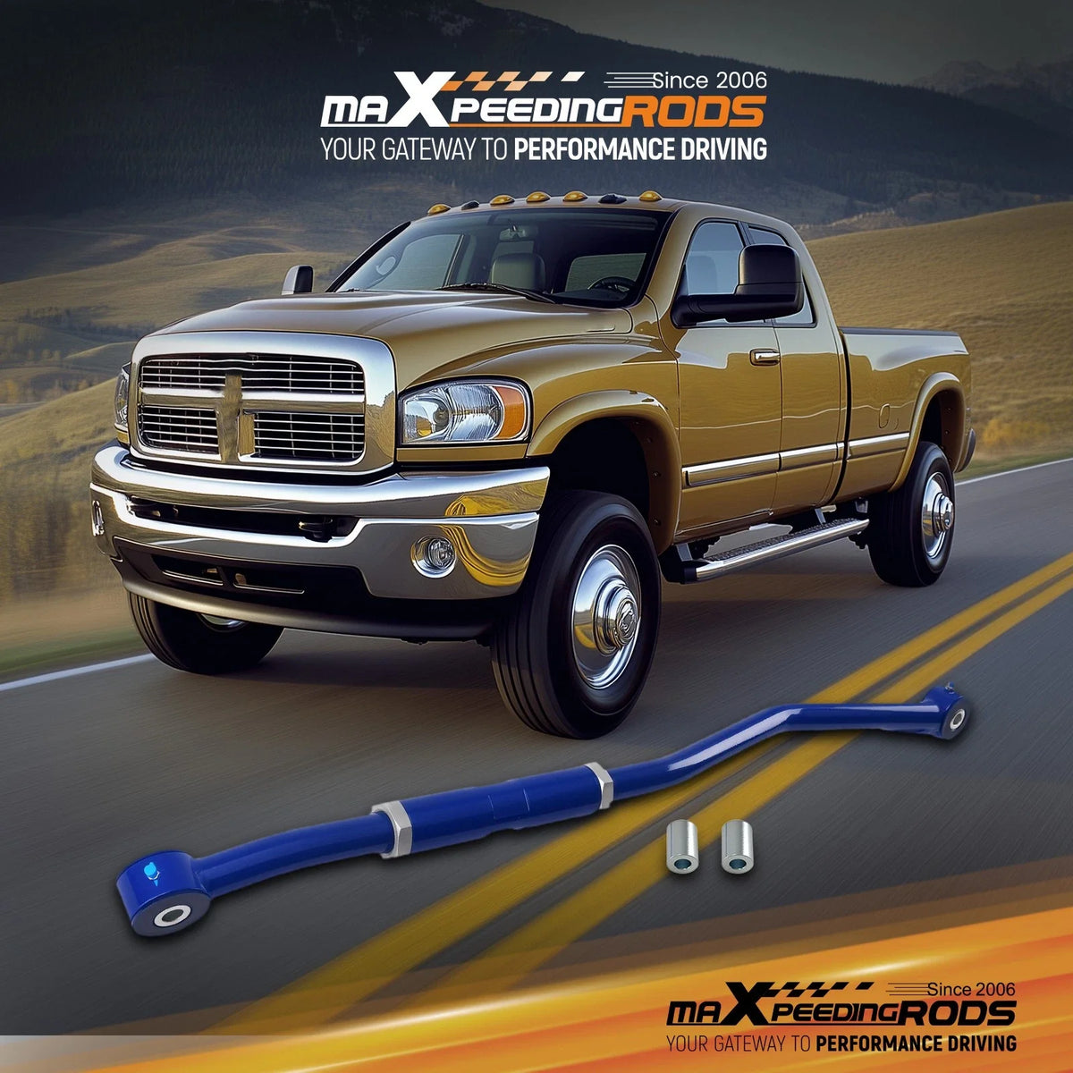 Adjustable Track Bar for Dodge Ram (2003–2013) 2''-6'' Lift