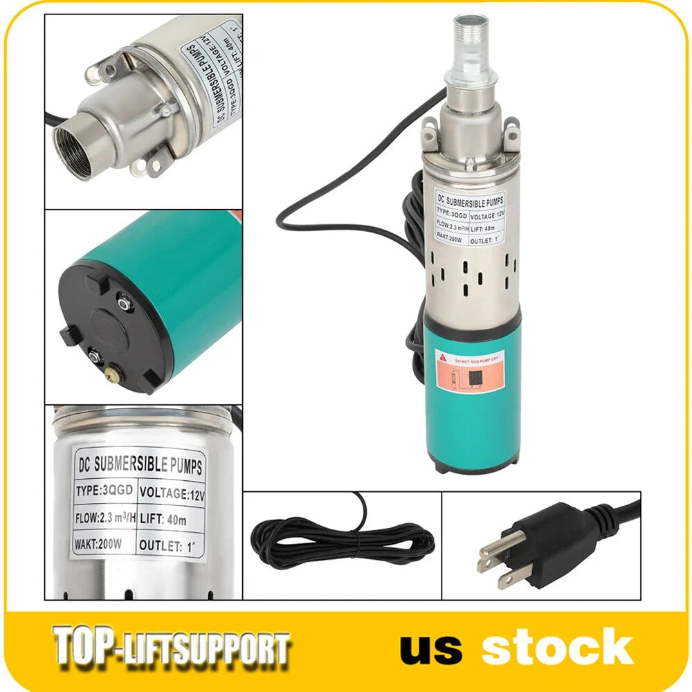 Solar Submersible Water Pump for Deep Wells - 40m Max Head