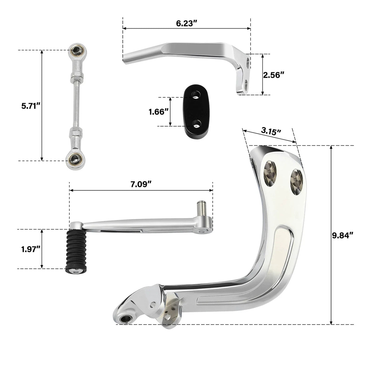 Mid Controls Shift & Brake Kit for 2018-2023 Harley Fat Bob/Sport Glide