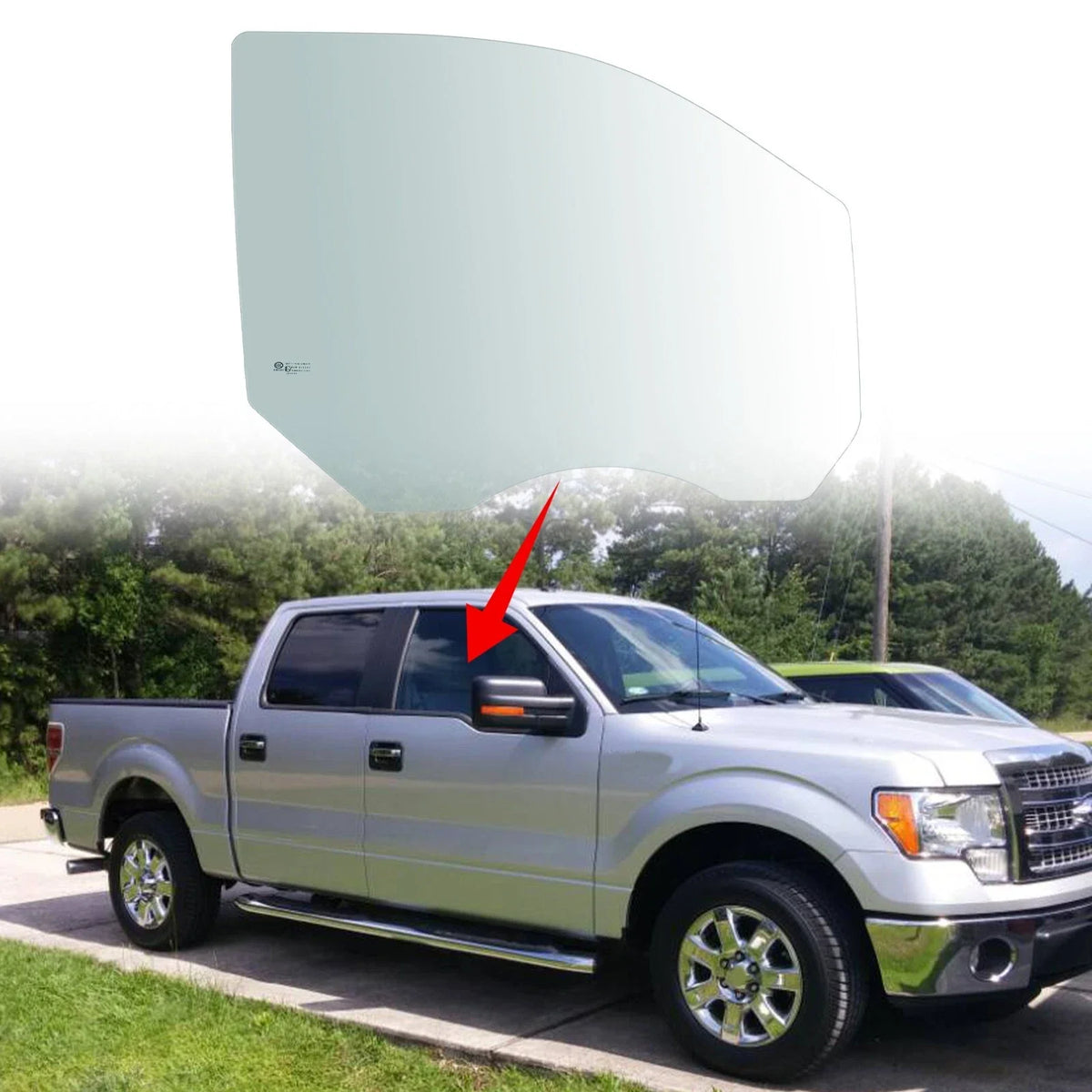 Passenger Right Front Door Window Glass for Ford F150 (2004–2014)