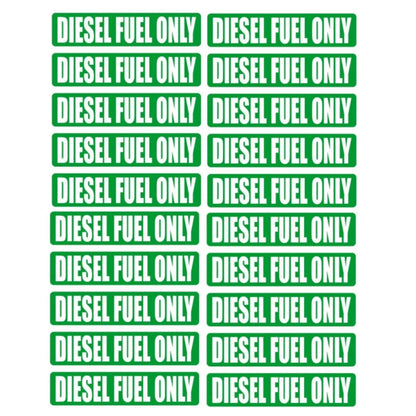 20x Diesel Fuel Only Decal Stickers for Automotive Use