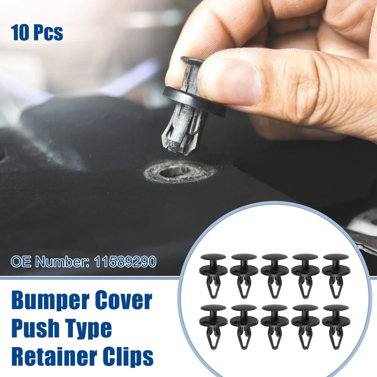 10pcs Bumper Cover Push Type Retainer Clips for Buick Enclave (2008–2017) No.11589290