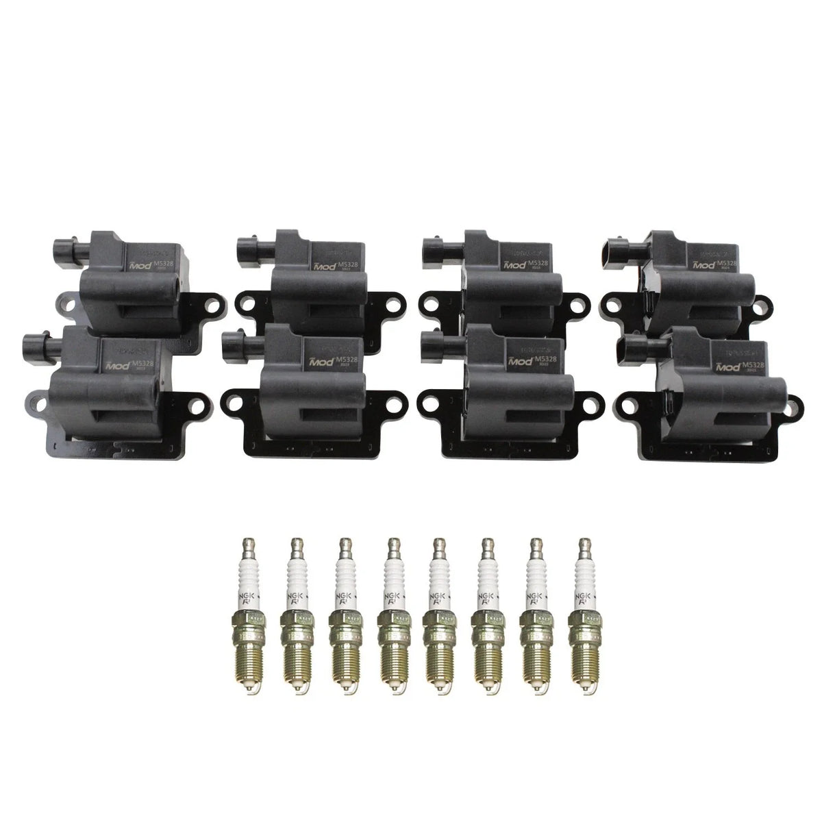 NGK Ignition Coil & 8 Nickel Spark Plugs Kit for Escalade ESV/Suburban 2500 (2000–2020)