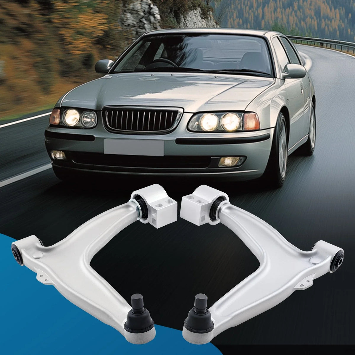 2pc Front Lower Control Arms with Ball Joints for Saab 9-3 9-3X (2003–2011)
