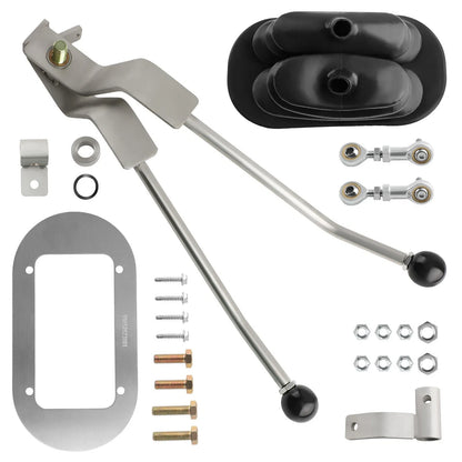 Transfer Case Shifter Twin-Stick w/ Boot for NP205 (8-Bolt)