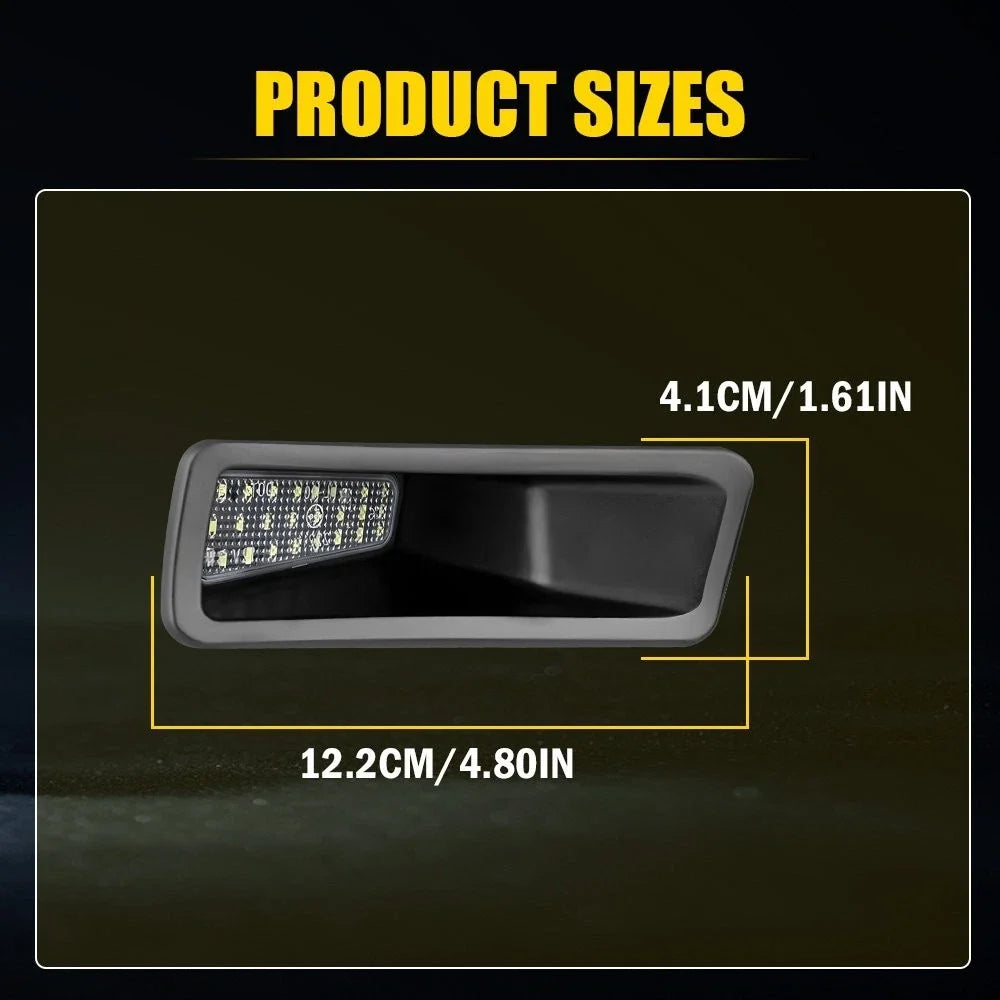 2X LED White Rear Bumper License Plate Light for Dodge Ram (2019–2022)