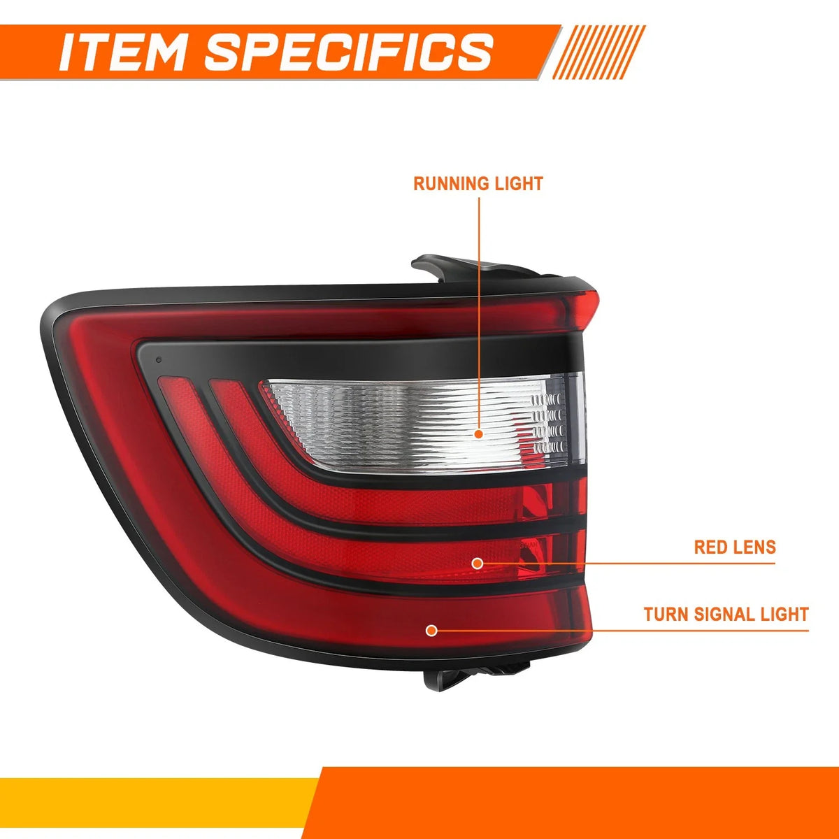2014–2022 Dodge Durango Chrome Tail Light Assembly
