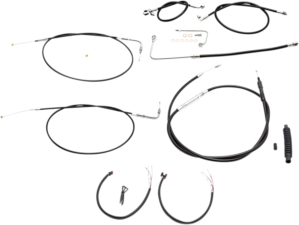 LA Choppers Handlebar Cable/Brake Line Kit for Harley Davidson (2015–2017)