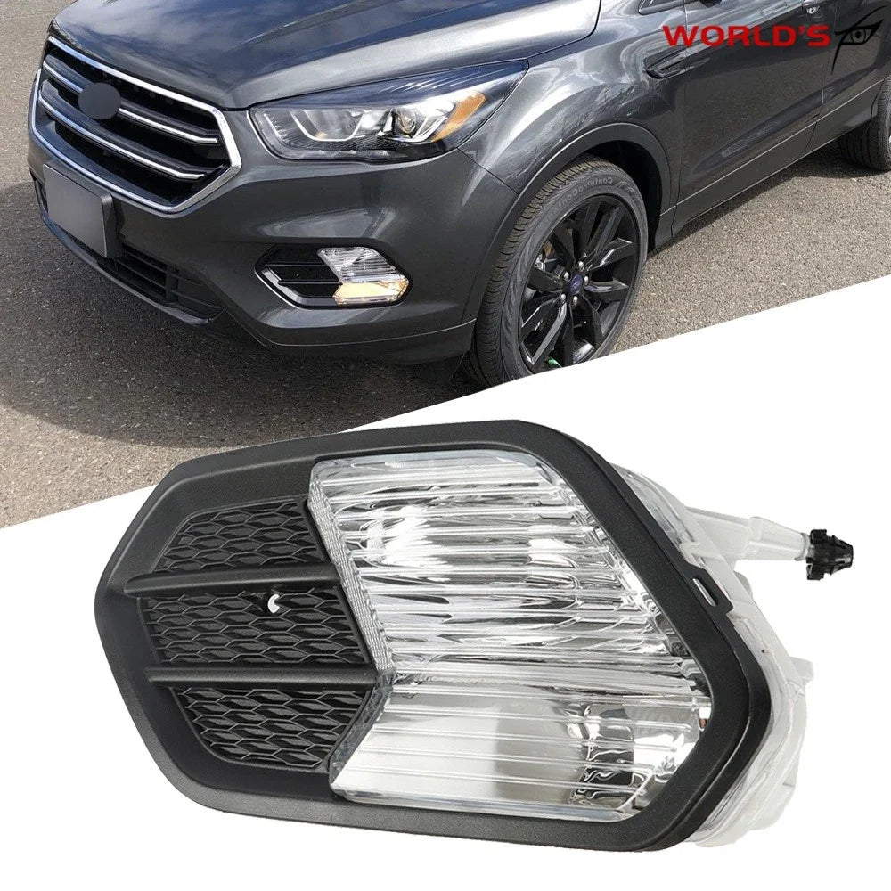 Fog Light for Ford Escape (2017–2019) Left Side Bumper Black Cove