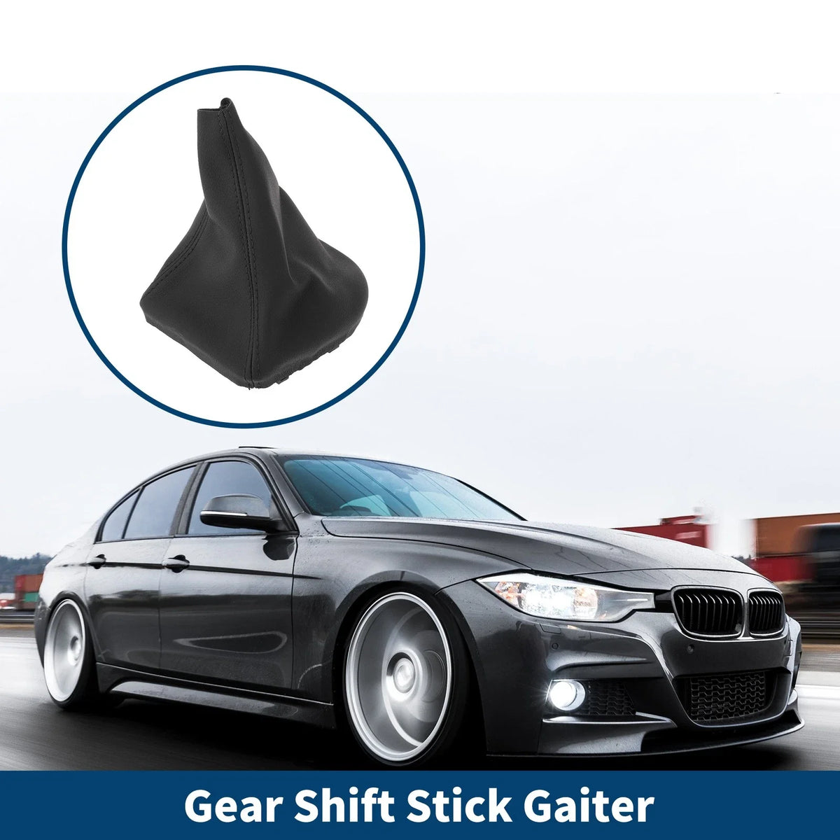 1 Pc Gear Shift Gaiter for BMW E60 E61 (2004–2008) Black Leather