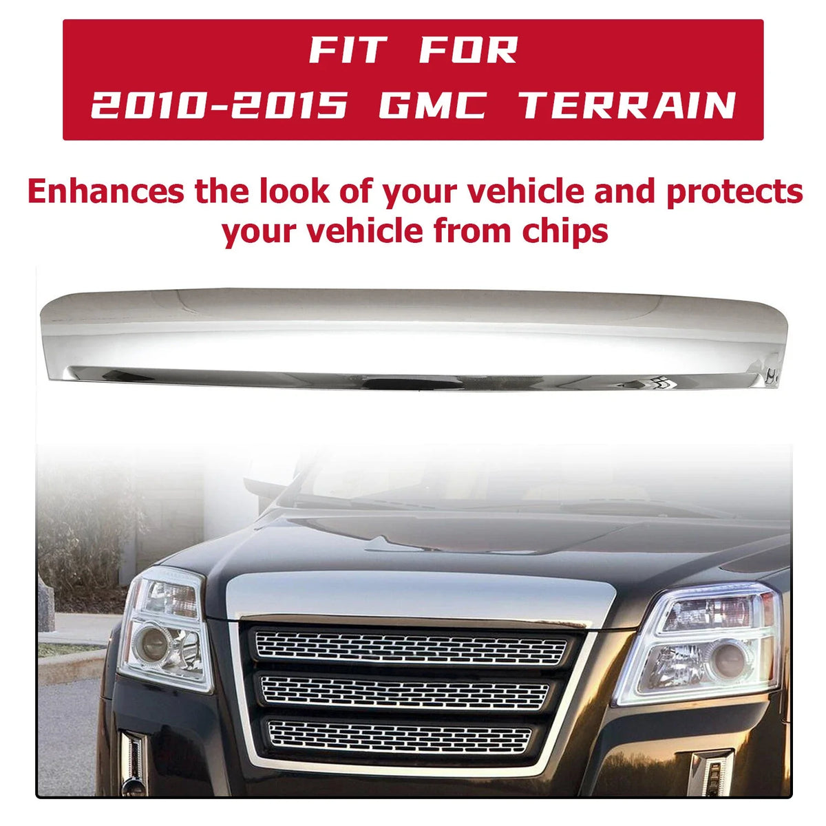 Chrome Hood Molding Trim for GMC Terrain (2010–2015)