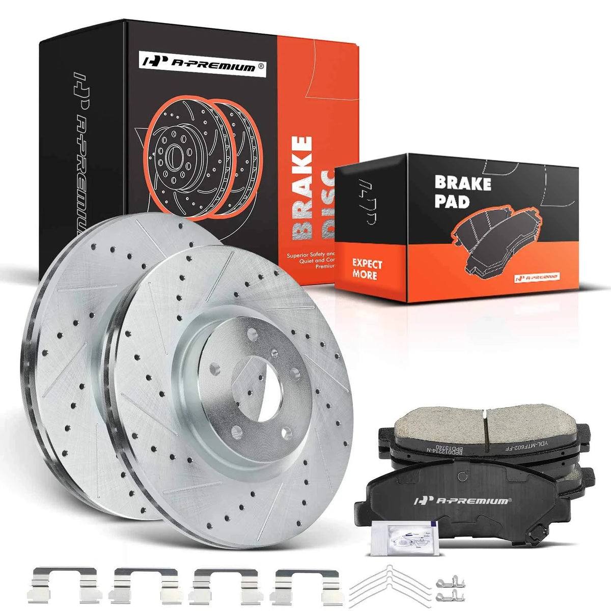 Front Drilled Brake Rotors & Ceramic Pads for Nissan Maxima (2009–2020)