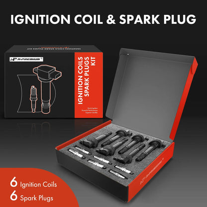 6 Ignition Coils with Iridium Spark Plugs for Ford F-150 (2016-2017)