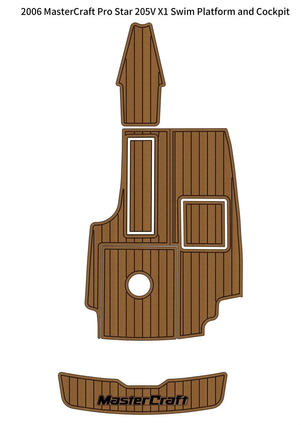 EVA Teak Flooring for MasterCraft Pro Star 205V X1 (2006)