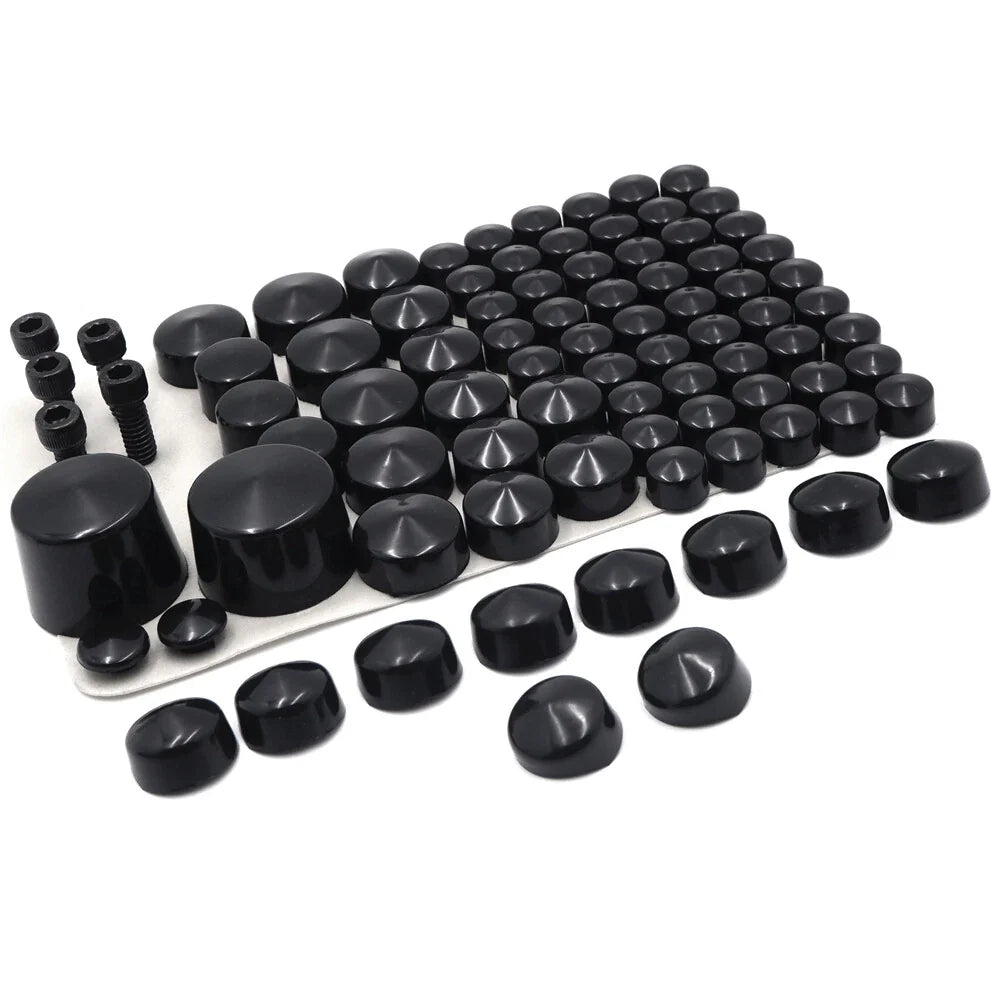 Bolts Toppers Caps for Harley Softail Twin Cam (2007–2010) Black