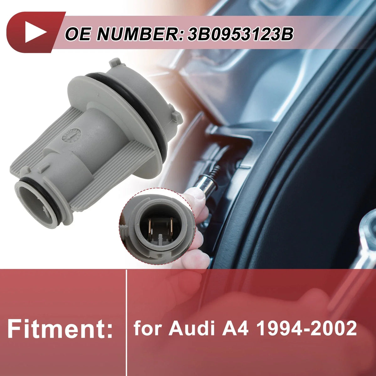 1 Pc Front Indicator Light Socket for Audi A4 (1994–2002) No. 3B0953123B