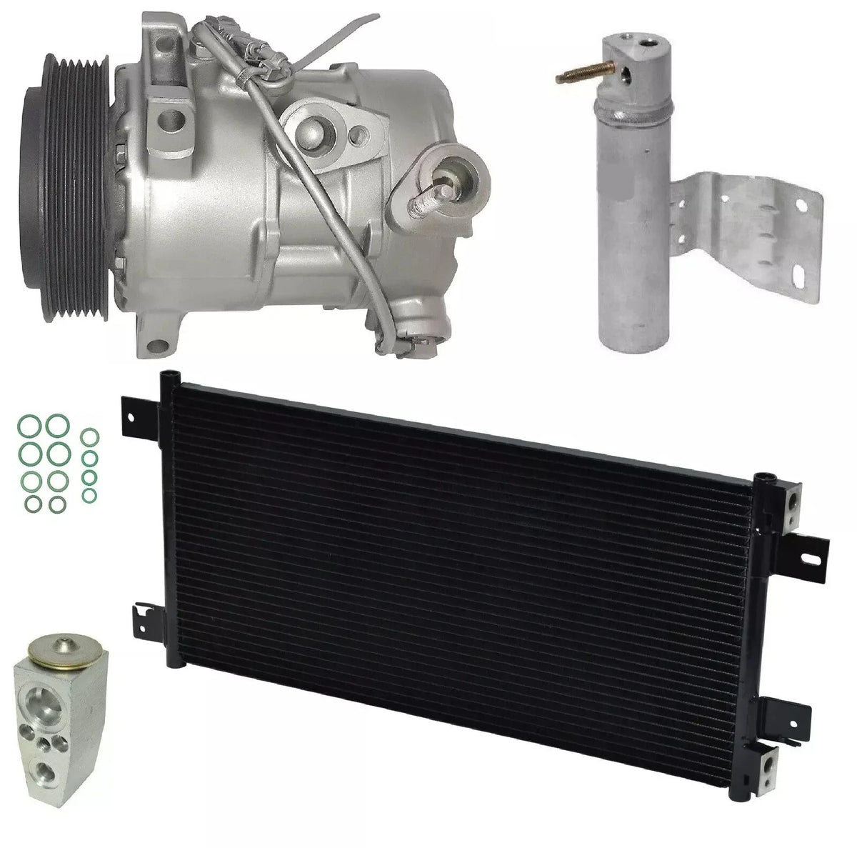 A C Compressor Kit with Condenser for Dodge Caliber 2.0L (2012–2012)