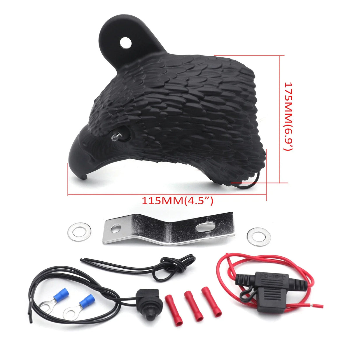 Black Eagle LED Horn Cover for Harley V-Rod & Cowbell (1992-2020)