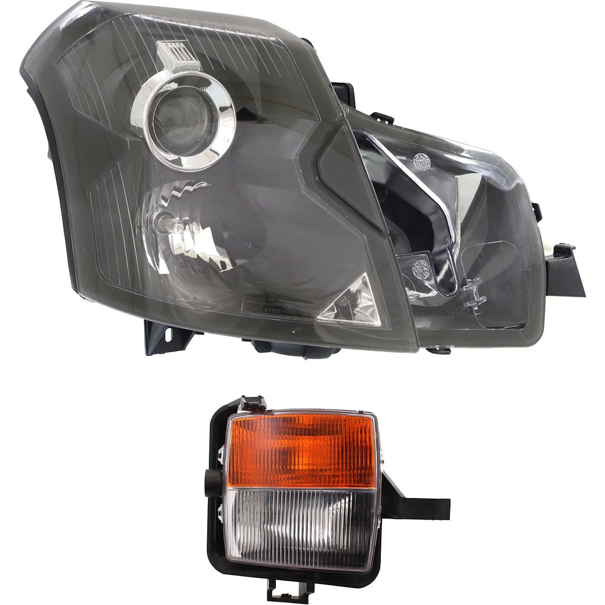 Headlight Kit for Cadillac CTS (2003–2007) - Passenger Side, Clear Lens, Halogen