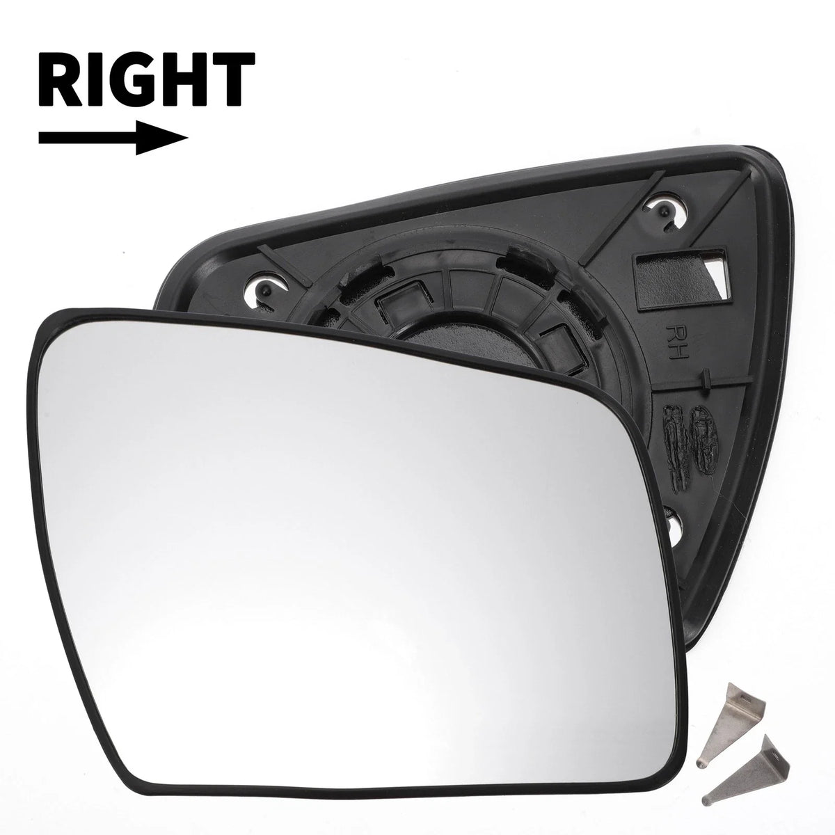 Right Side White Mirror Glass for KIA Soul (2009–2013)
