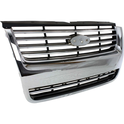 Grille for Ford Explorer (2006–2010) Chrome Shell w/ Black Insert
