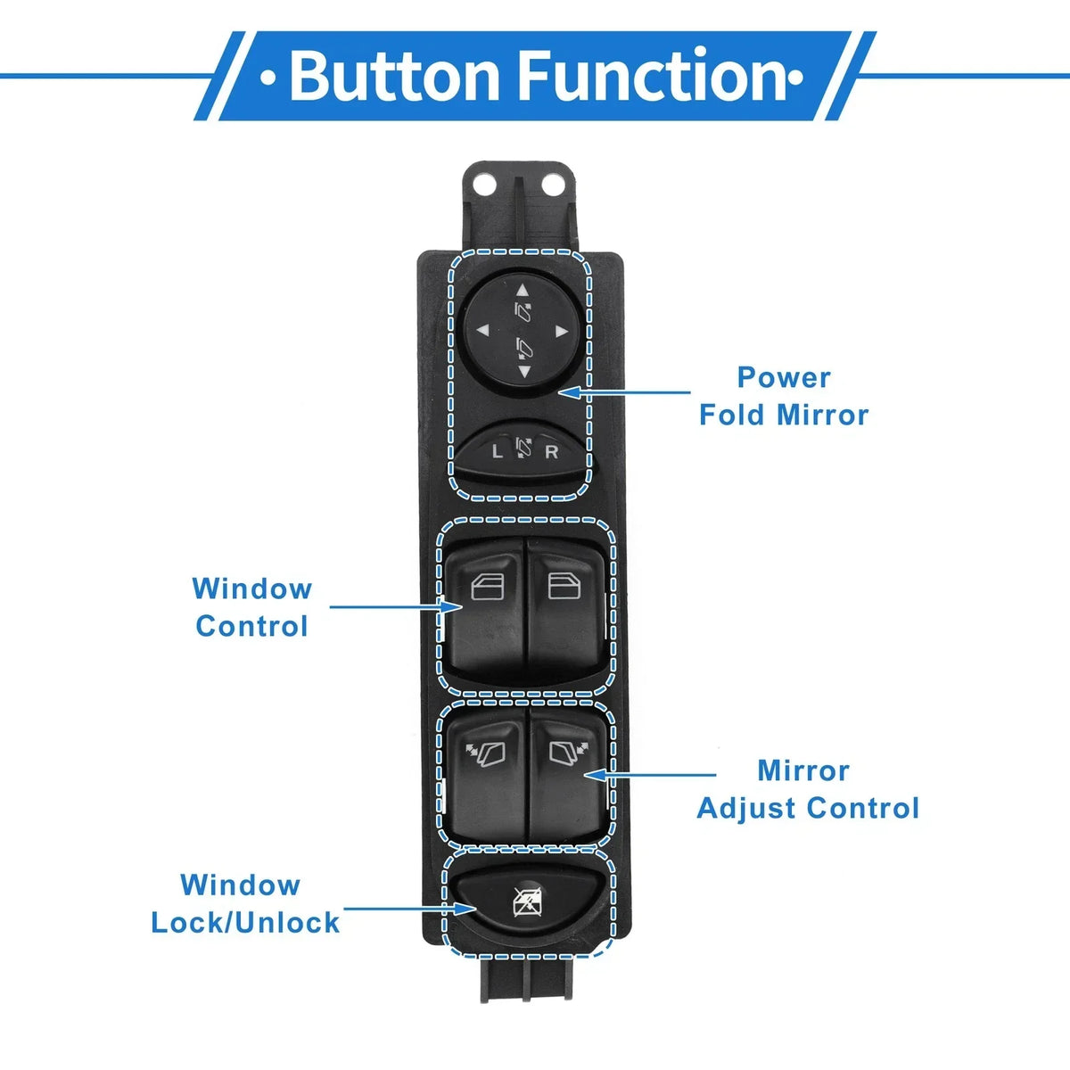 Front Right Window Switch for Mercedes Viano Vito (2003-2014)
