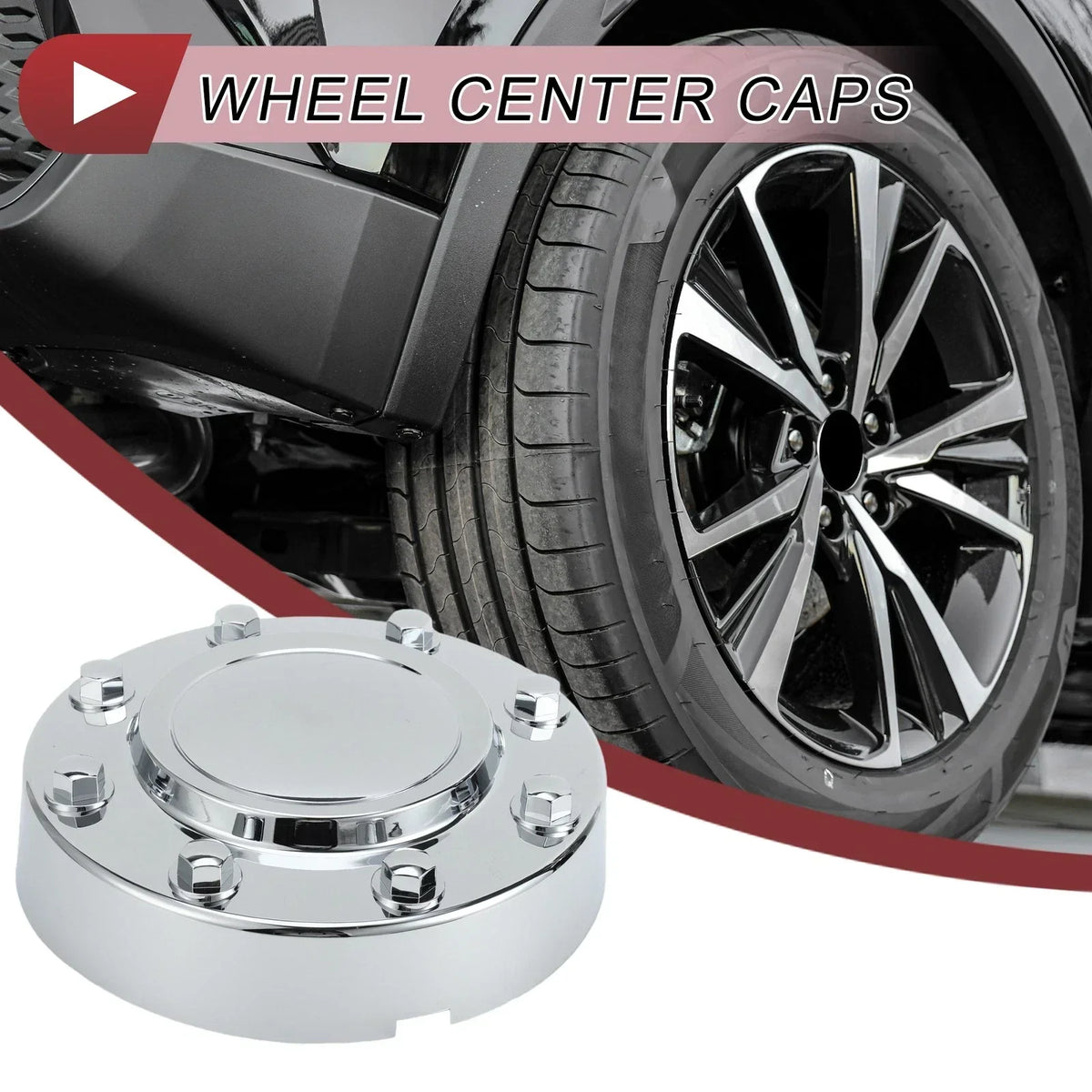 Wheel Center Caps - Chrome Silver Tone Plastic for Dodge (No.68081010AA)