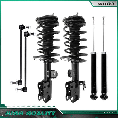 Sway Bars, Front Struts, Rear Shocks Assembly for 2010-2015 Toyota Prius