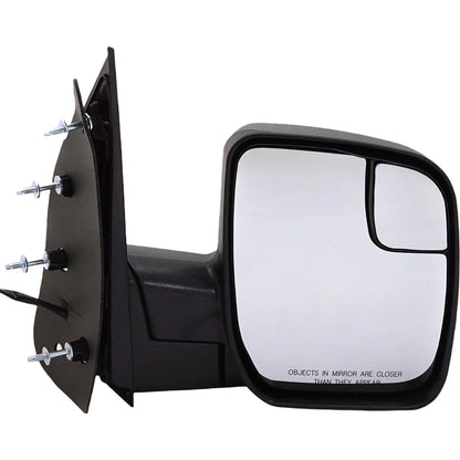 Power Mirror Passenger Side Black Manual Fold for Econoline Van 2010-2014
