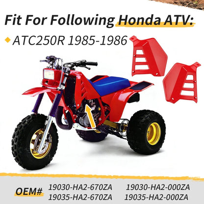 Red Radiator Shrouds 1985-1986 for Honda ATC250R 19030-HA2-670ZA