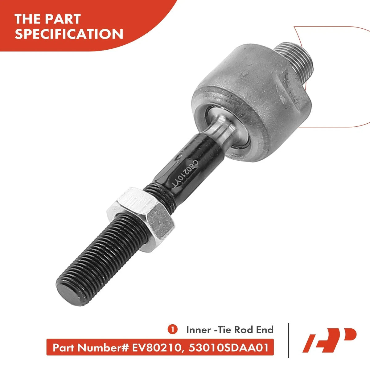 Set of 6 Tie Rod End Ball Joints for Honda Accord (2003-2007)