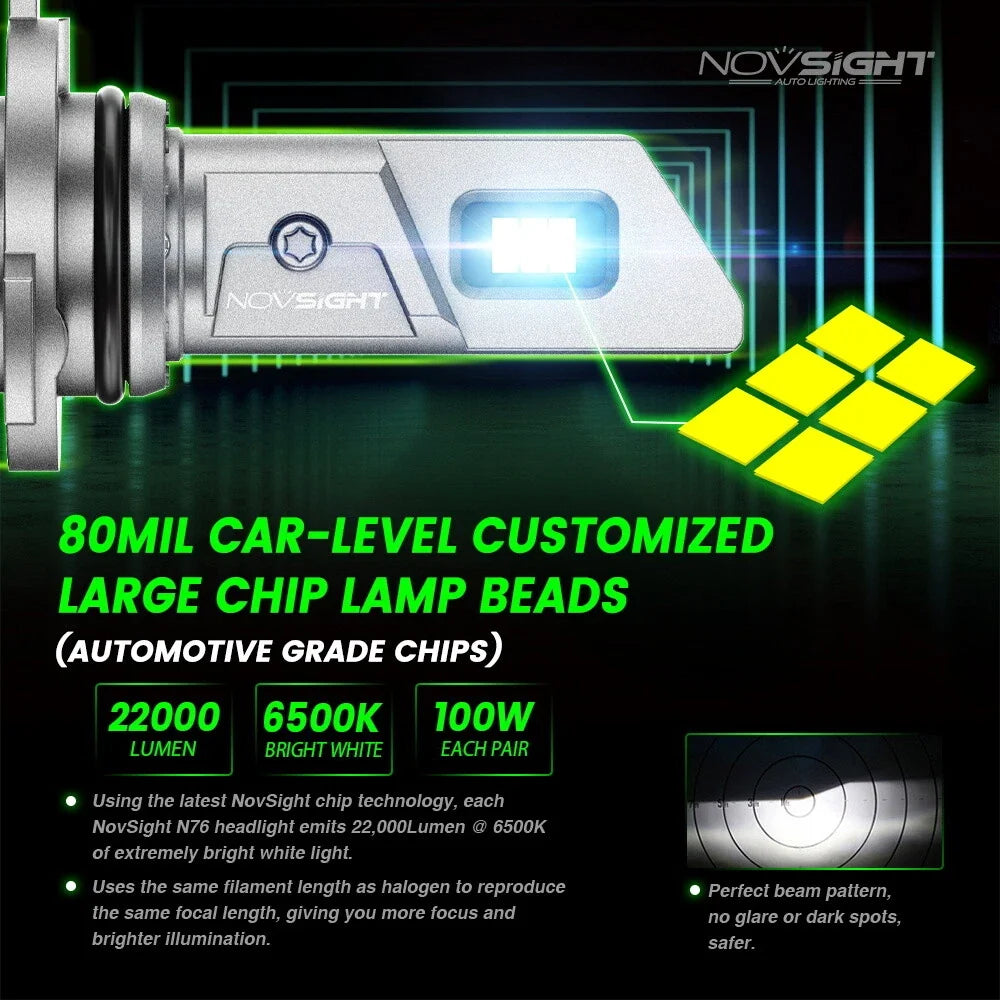 LED Headlight Kit H11 - 4X for Toyota Hilux N70 2005-2015