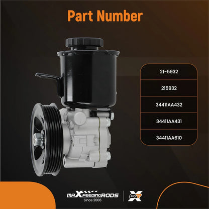 Power Steering Pump H4 for Subaru Legacy Impreza 2.2L 2.5L (1995-1996)