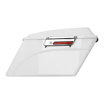 Conversion Bracket & White Hard Saddlebags for Harley Heritage 1986-2017