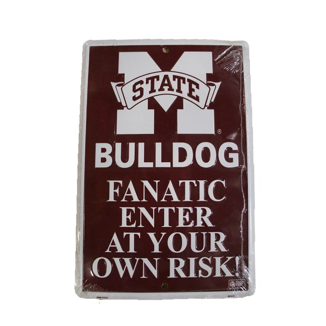 Mississippi State Bulldog Fanatic Sign 12"x8"