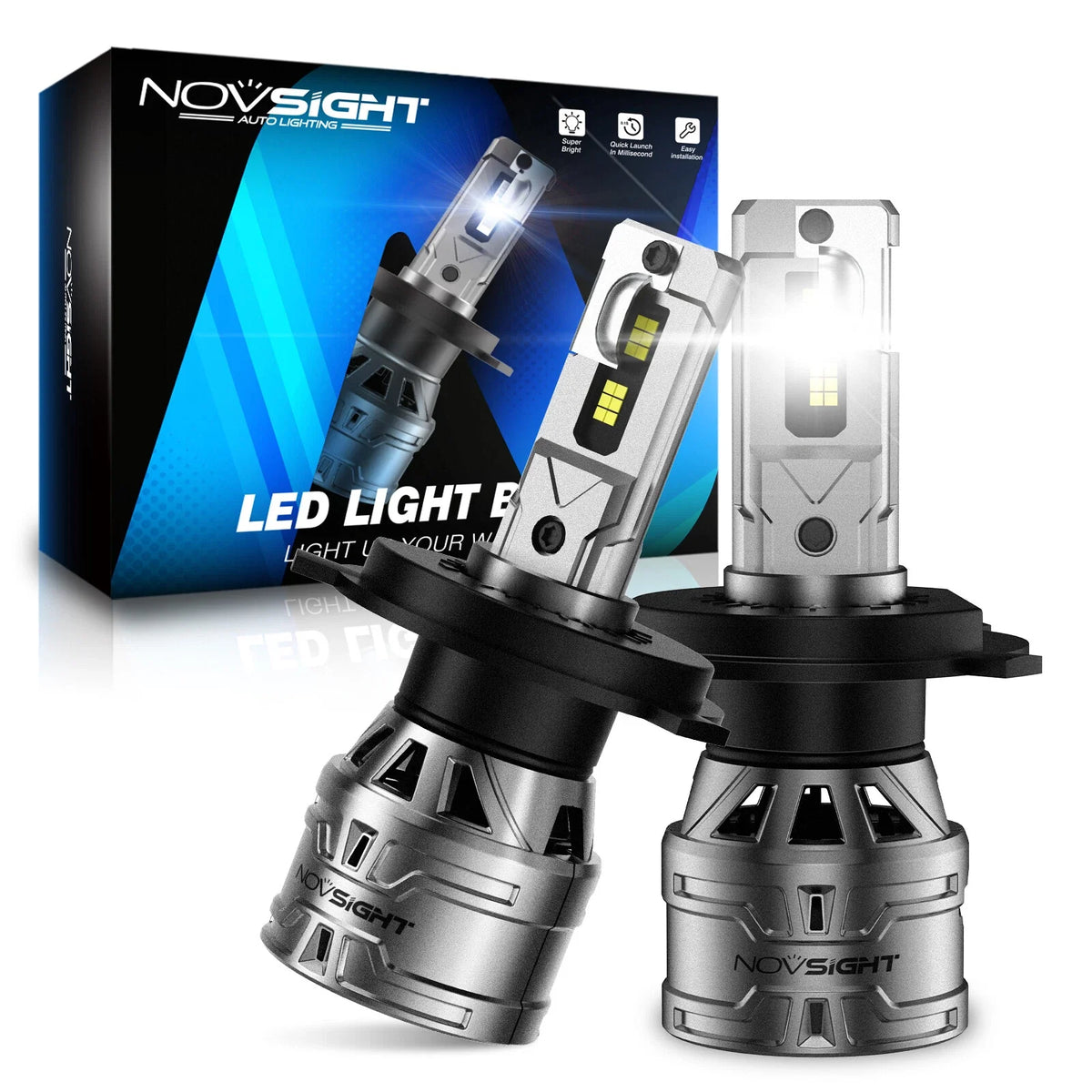 2X 9004 LED Headlight Bulbs - 60W, 13000LM, 6500K for High-Low Beam