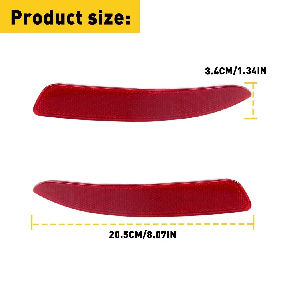 Set of 2 Red Bumper Rear Reflectors for BMW X5 E70 LCI (2007–2013)