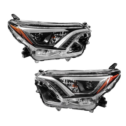 LED DRL Headlight Assemblies (Set of 2) for 2016-2018 Toyota RAV4