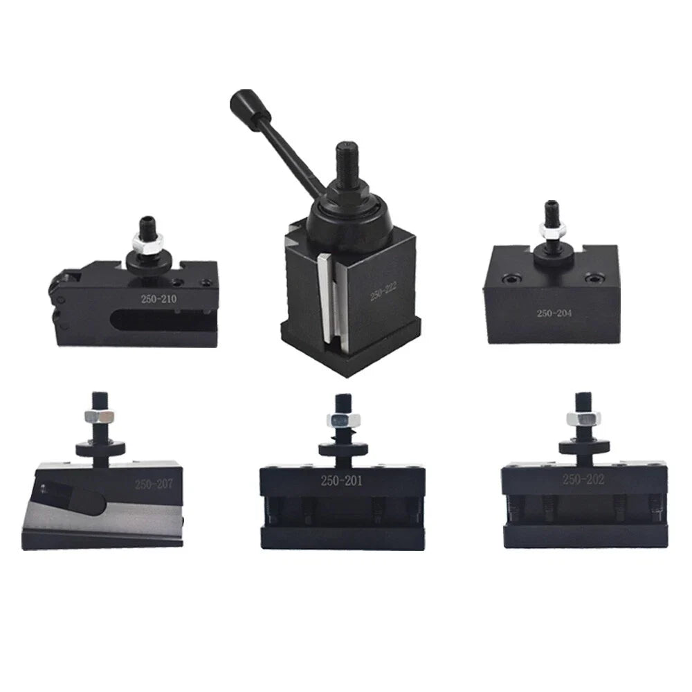 Quick Change Wedge Tool Post Set - 6 Pcs for BXA Series 10" - 15