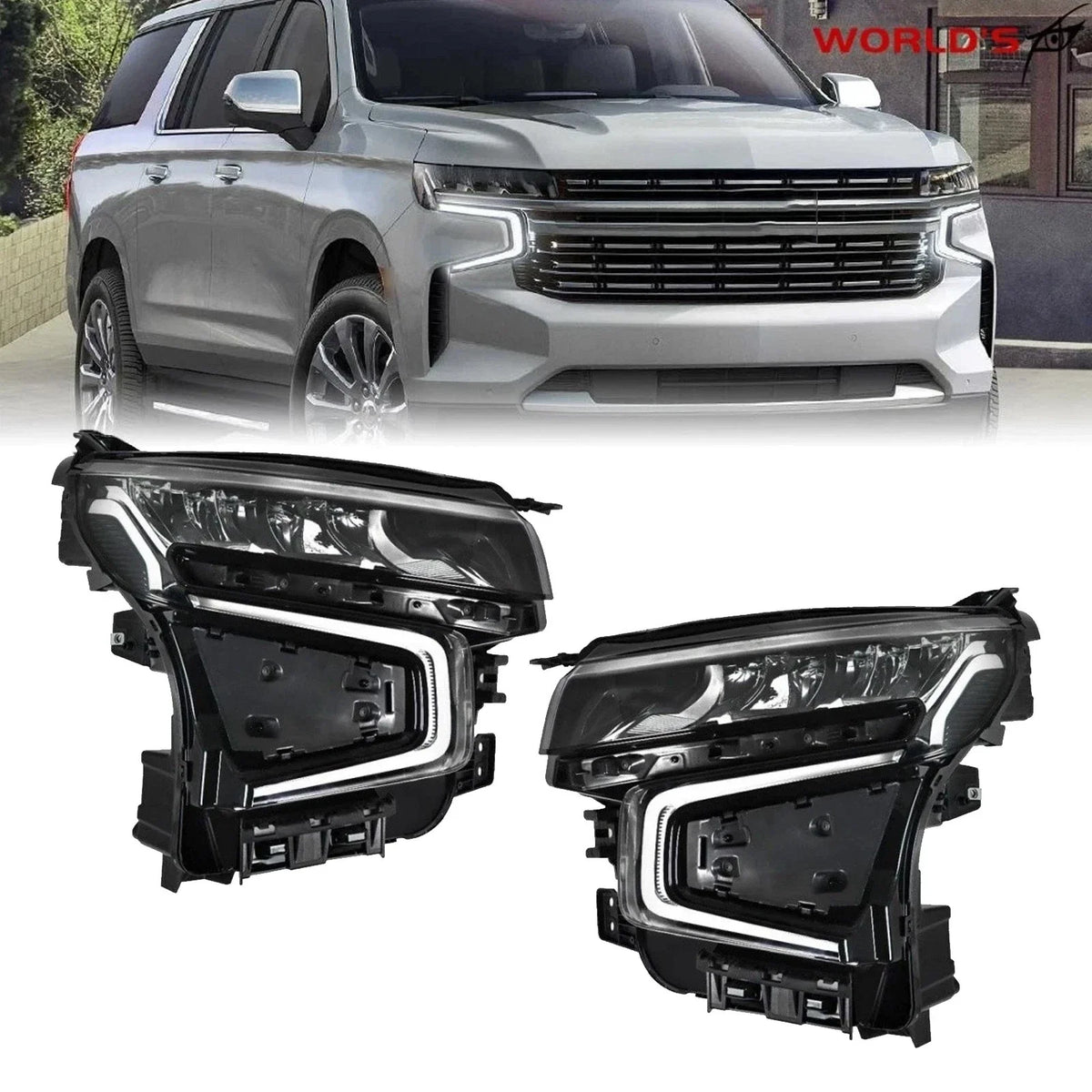 Full LED Headlights for Chevy Tahoe/Suburban (2021–2023)