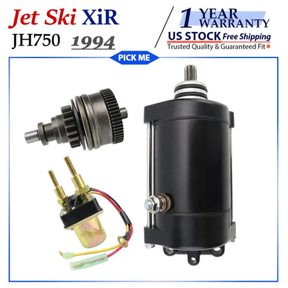 Bendix & Relay Starter for Kawasaki JH750 Jet Ski XiR (1994)