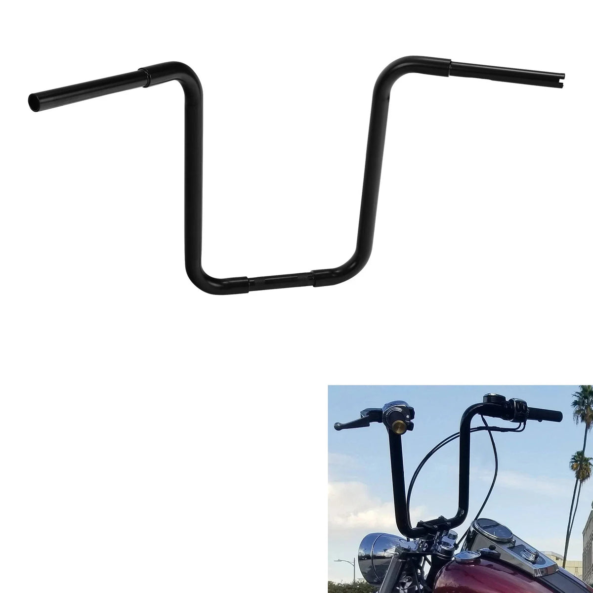 Ape Hanger Handlebar - 1 1/4" x 18 for Harley Sportster XL883 1200