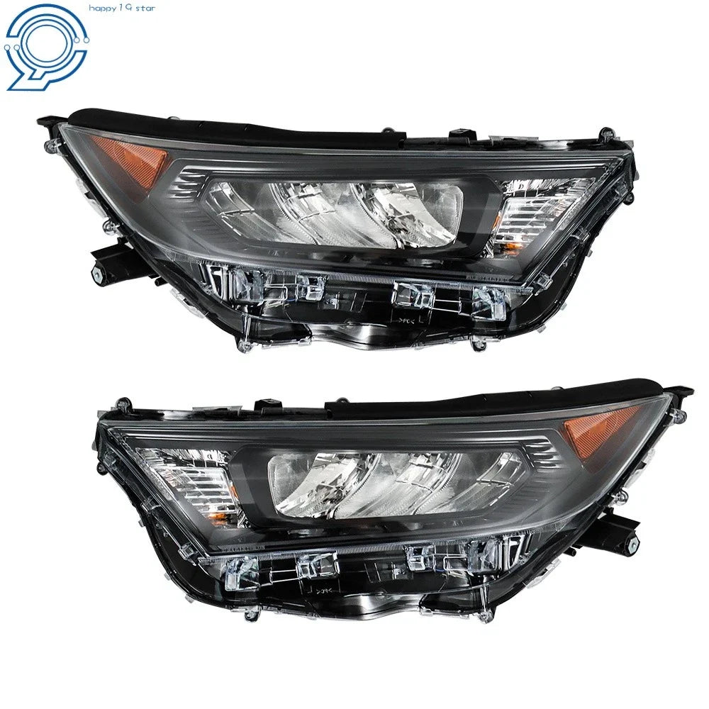 LED Headlight Assembly for Toyota RAV4 (2019–2022) Black Clear Left+Right