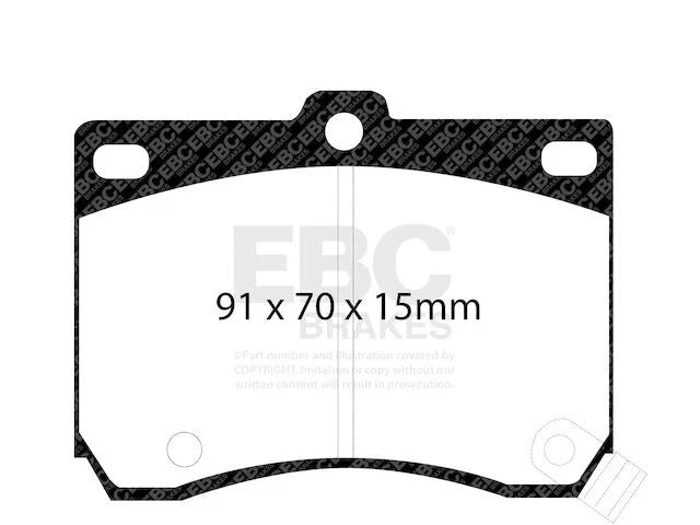 Front Brake Pad Set for Mazda Protege (1990–1998) FD934FZ