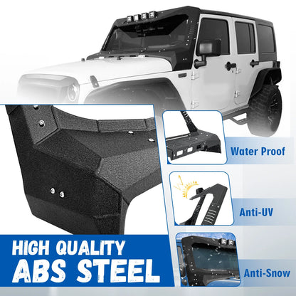 LED Light Windshield Frame Cover for Jeep Wrangler JK (2007–2018)