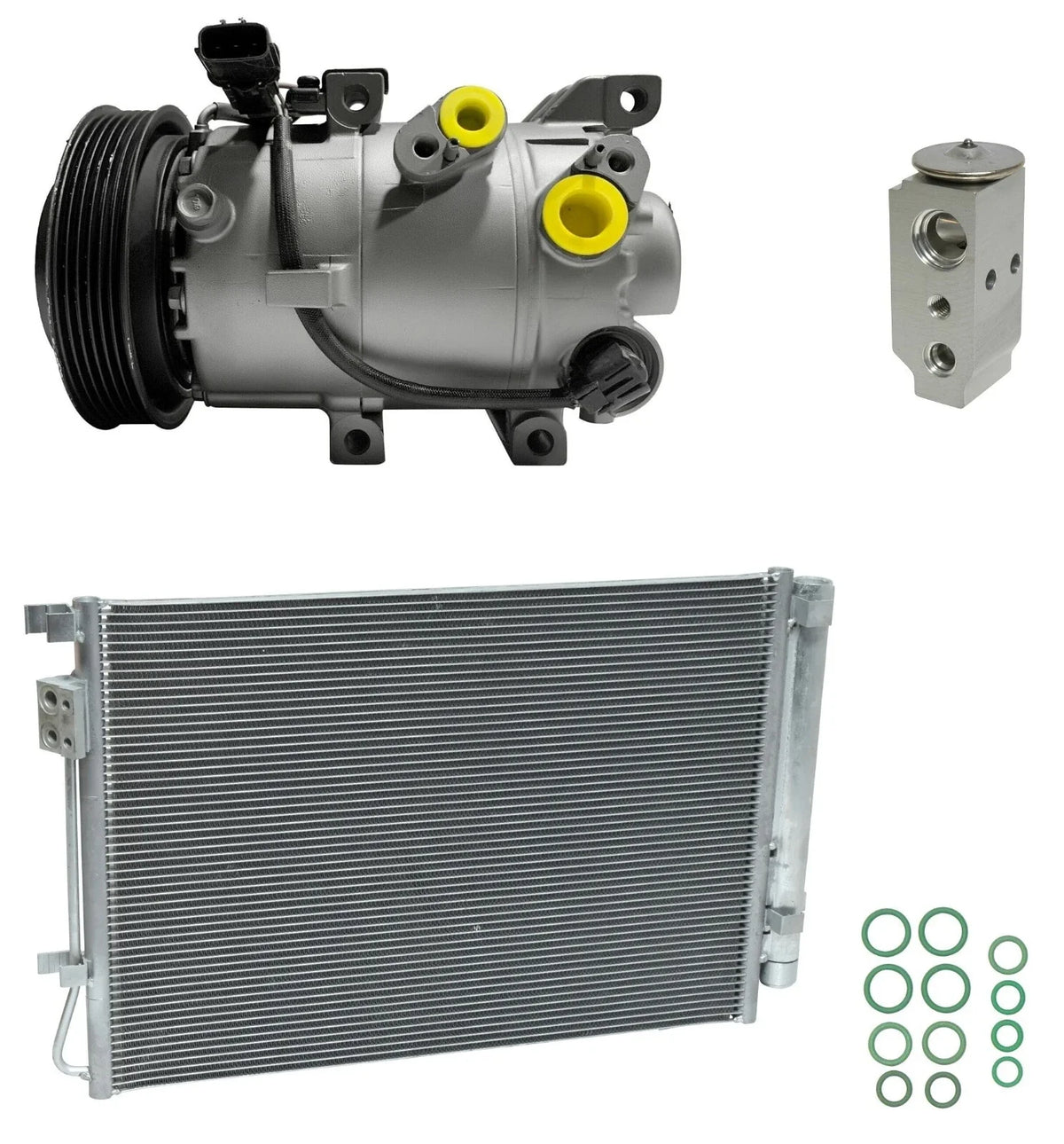 AC Compressor Kit With Condenser for Hyundai Accent 1.6L (2018–2018)