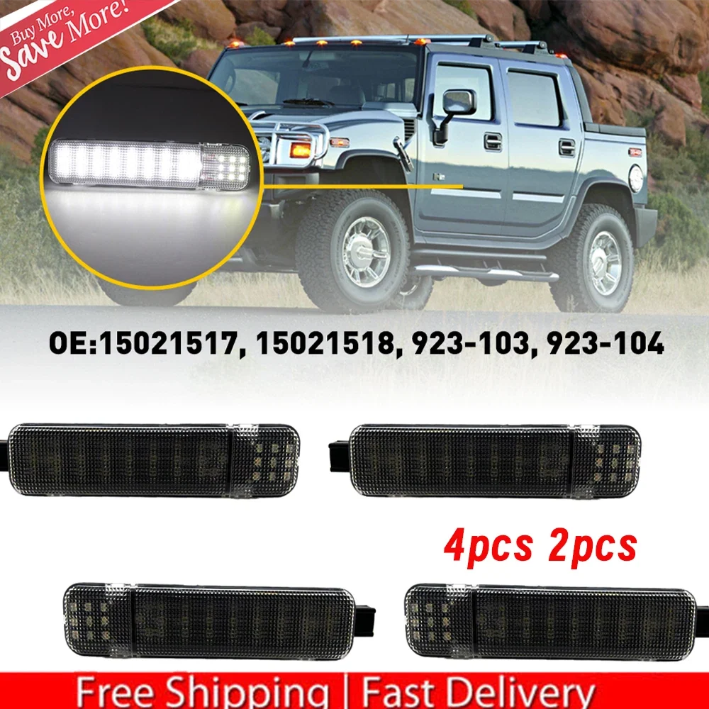 LED Courtesy Lamps for Chevrolet GMC Door Panels - Smoked 2015-2018