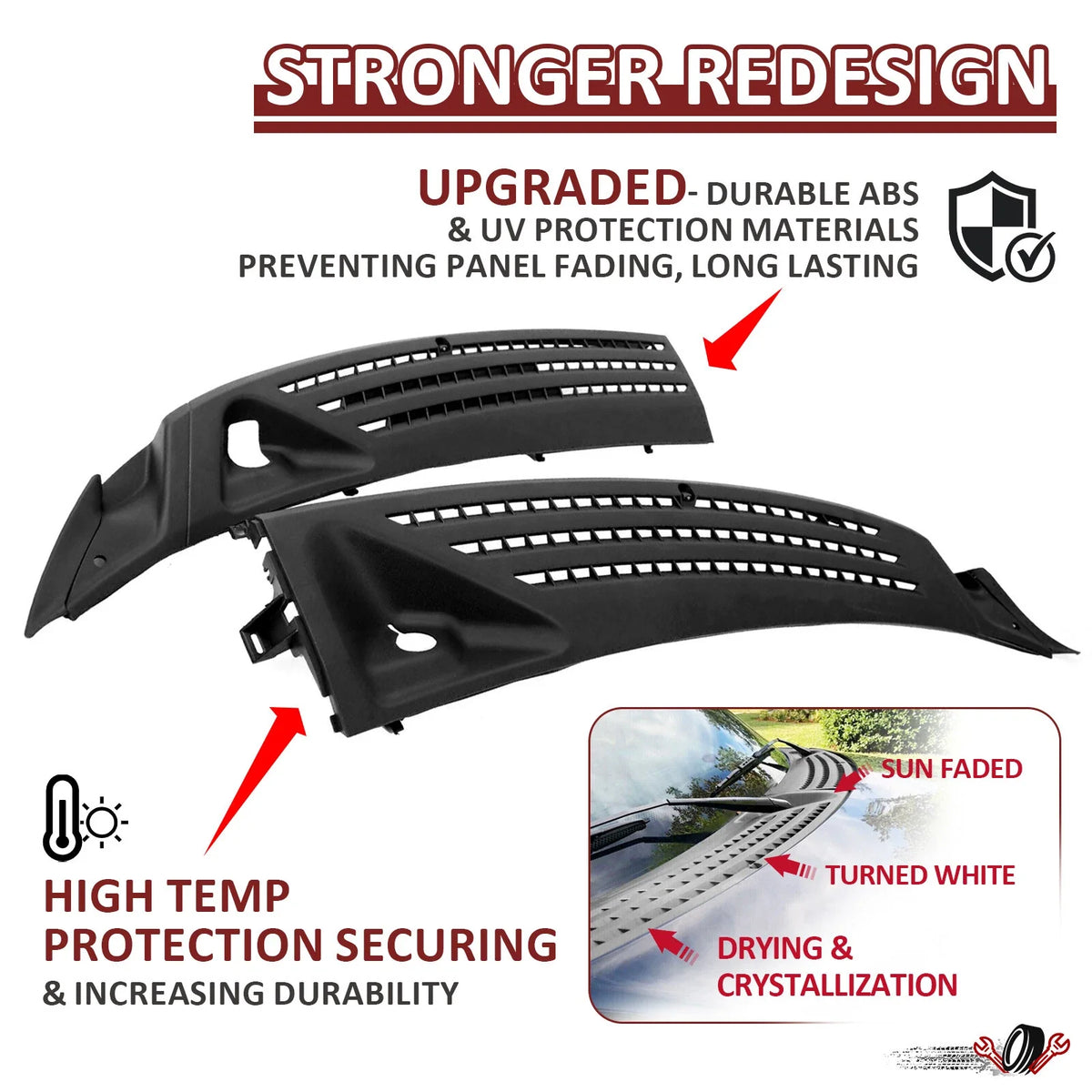 Wiper Cowl Cover Panel Set for Ford F-150 (2004–2008)