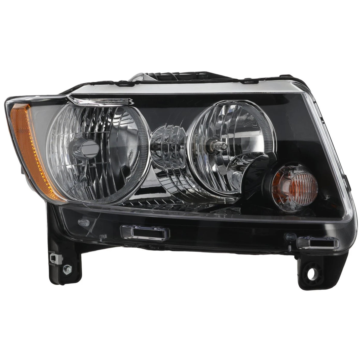 Passenger Side Headlight for Jeep Compass (2013–2017) Halogen with Bulb