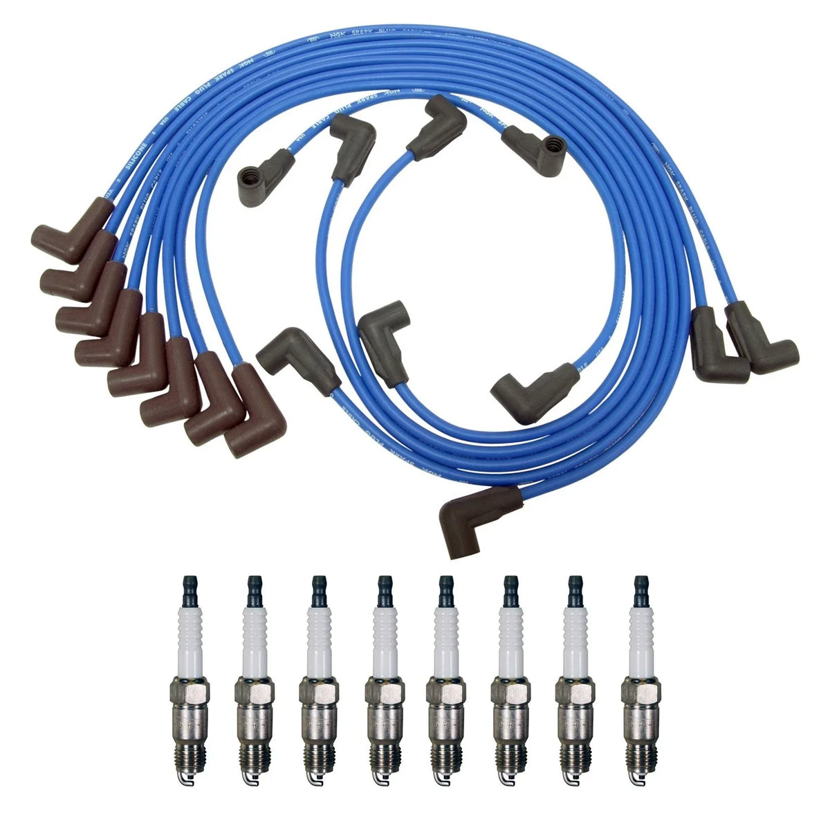 NGK 7mm Wire Set & Denso Spark Plug Kit for C1500 G2500 G20 K1500 (1996–1999)
